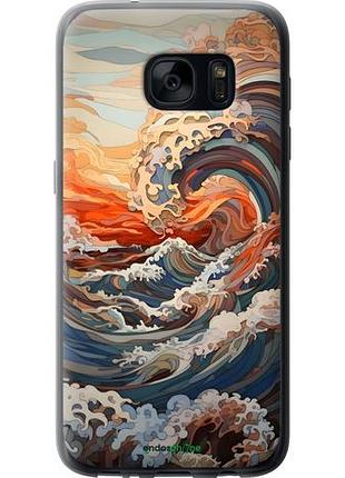 Чехол на samsung galaxy s7 g930f арт волны