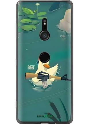 Чехол на sony xperia xz3 h9436 уточка с автоматом сони эксперия хз3 х9436