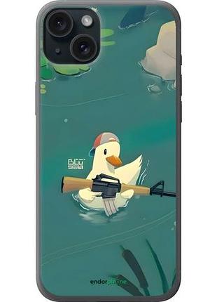 Чехол на iphone 15 plus уточка с автоматом айфон 15 плюс