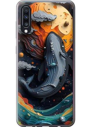 Чехол на samsung galaxy a70 2019 a705f кит в космосе самсунг а70 2019 а705ф