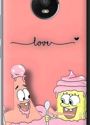 Чехол на motorola moto e4 plus спанч боб, sponge bob моторола мото е4 плюс
