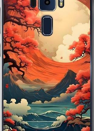 Чехол на asus zenfone 3 ze552kl природа японии асус зенфон 3 зе552кл