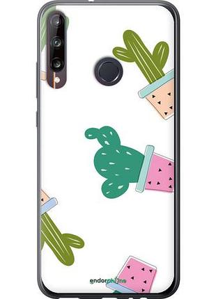 Чехол на huawei p40 lite e кактусы в горшочках "3968u-1875-10746"
