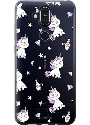 Чехол на nokia 8.1 единорожка v2 "4703u-1620-10746"