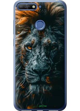 Чехол на huawei honor 7c лев в сумерках "6154u-1411-10746"