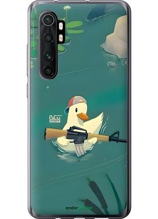 Чехол на xiaomi mi note 10 lite уточка с автоматом