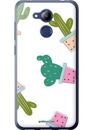 Чехол на huawei honor 6c pro кактусы в горшочках "3968u-1358-10746"