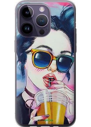 Чохол на iphone 14 pro max арт-дівчина в окулярах "3994u-2667-10746"