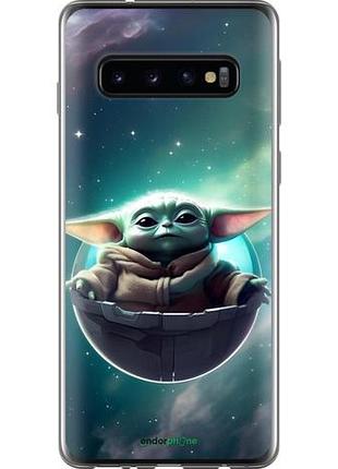 Чехол на samsung galaxy s10 малыш йода, грогу самсунг с10