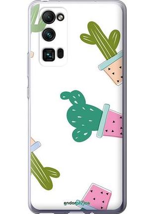 Чехол на huawei honor 30 pro кактусы в горшочках "3968u-1920-10746"