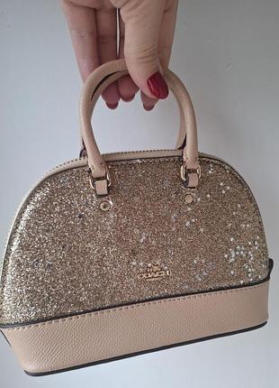 Сумка модель coach micro мини с блестками
