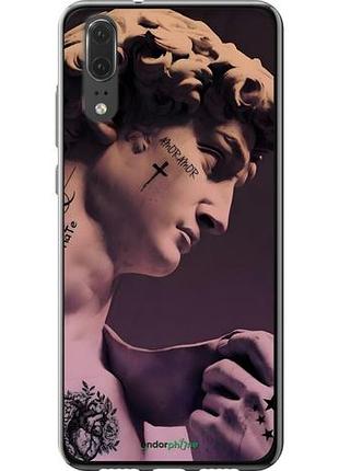 Чехол на huawei p20 давид тату хуавей п20