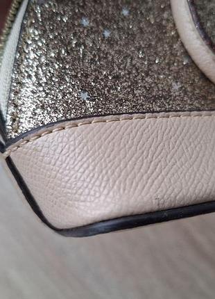 Сумка модель coach micro мини с блестками 7