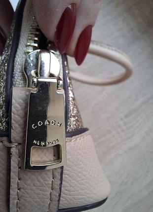 Сумка модель coach micro мини с блестками 8