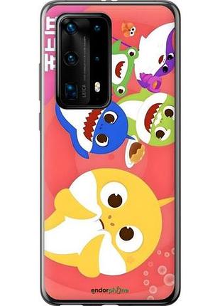 Чехол на huawei p40 pro plus бейби шаркс хуавей п40 про плюс