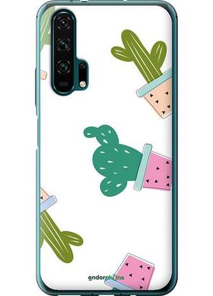 Чехол на huawei honor 20 pro кактусы в горшочках "3968u-1702-10746"