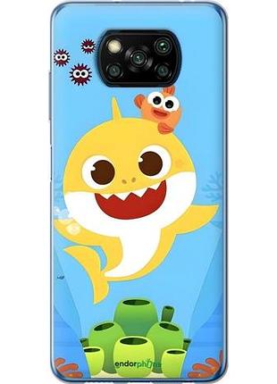 Чехол на xiaomi poco x3 pro бейби шарк сяоми поко х3 про