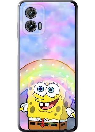 Чехол на motorola g73 спанч боб, sponge bob моторола г73
