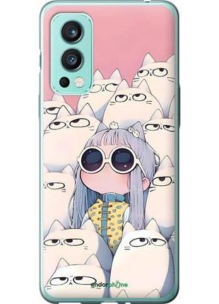 Чохол на oneplus nord 2 малюка з котами