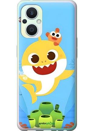 Чехол на oppo reno8 lite бейби шарк оппо рено8 лайт