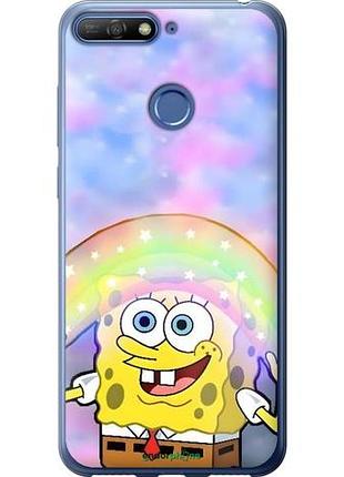 Чехол на huawei y6 prime 2018 спанч боб