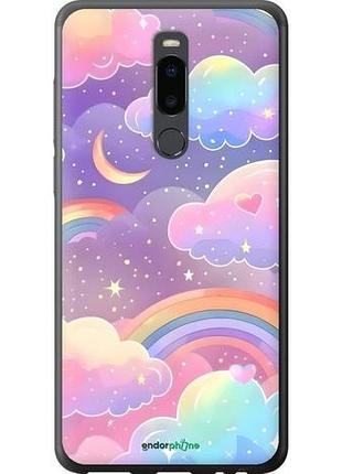 Чехол на meizu note 8 облака и радуга мейзу ноут 8