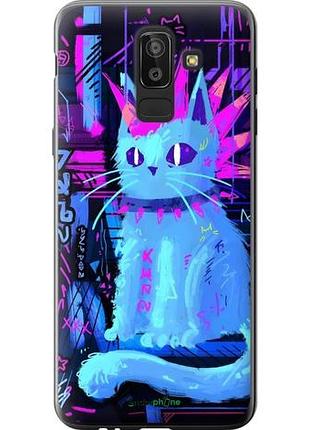 Чехол на samsung galaxy j8 2018 кот панк самсунг й8 2018