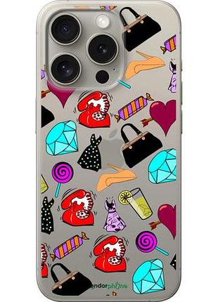 Чехол на iphone 15 pro stickers "4757u-3096-10746"