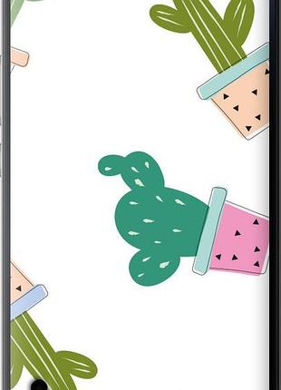 Чехол на huawei honor 6 plus кактусы в горшочках "3968u-179-10746"