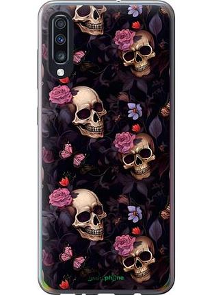 Чохол на samsung galaxy a70 2019 a705f черепа та троянди