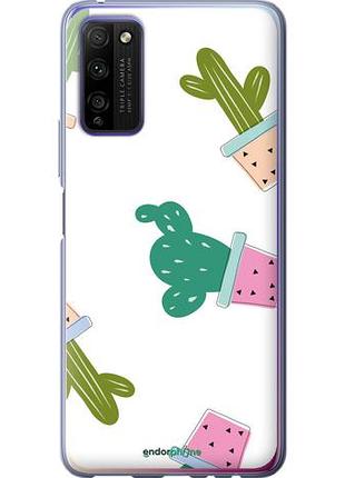 Чехол на huawei honor 30 lite кактусы в горшочках "3968u-2074-10746"
