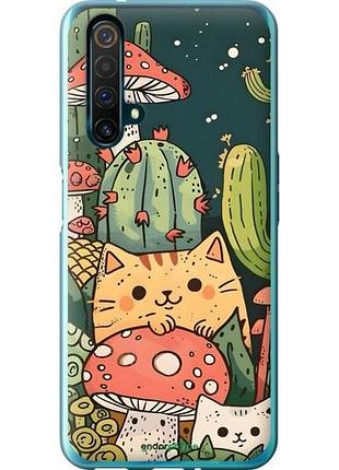 Чохол на realme x50 коти гриби