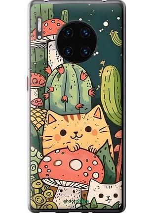 Чехол на huawei mate 30 pro коты грибы хуавей мейт 30 про