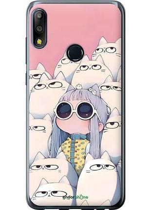 Чохол на asus zenfone max pro m2 zb631kl малюк з котами