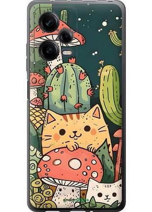 Чехол на xiaomi redmi note 12 pro 5g коты грибы сяоми редми ноут 12 про 5г