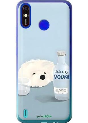 Чехол на tecno spark 4 lite пес водка