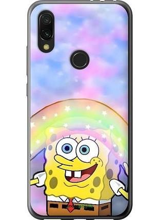 Чехол на xiaomi redmi 7 спанч боб, sponge bob сяоми редми 7
