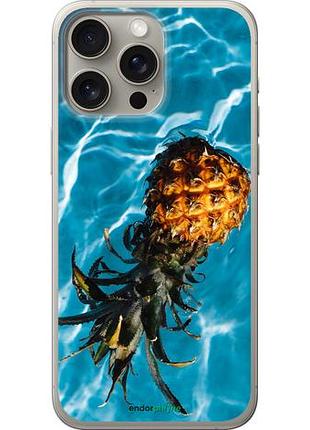 Чехол на iphone 15 pro max ананас на воде "4384u-3098-10746"