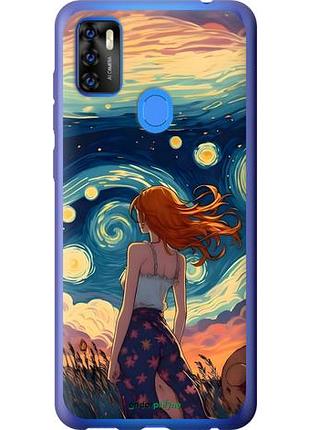 Чехол на zte blade a7s 2020 девушка арт зте блейд а7с 2020