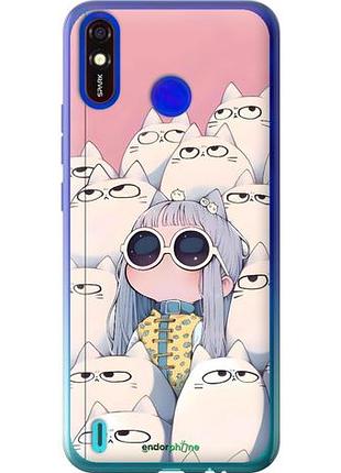 Чохол на tecno spark 4 lite малюка з котами
