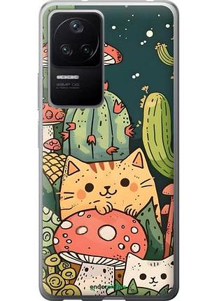 Чохол на xiaomi redmi k40s коти гриби