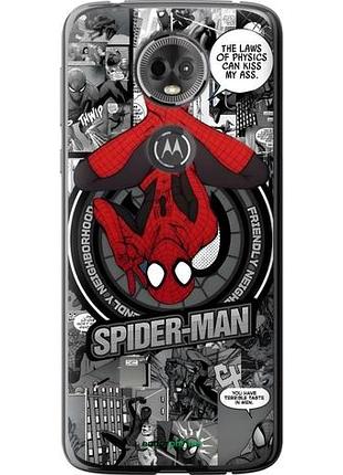 Чехол на motorola moto e5 plus человек паук, spiderman моторола мото е5 плюс