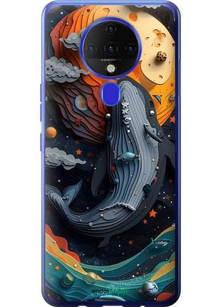 Чехол на tecno spark 6 ke7 кит в космосе текно спарк 6 ке7