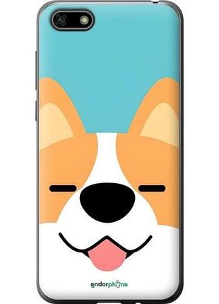 Чехол на huawei honor 7a забавный корги хуавей хонор 7а