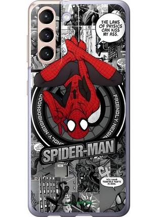Чехол на samsung galaxy s21 человек паук, spiderman самсунг с21