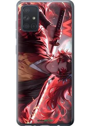 Чехол на samsung galaxy a71 2020 a715f аниме самурай самсунг а71 2020 а715ф