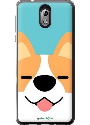 Чехол на nokia 3.1 забавный корги нокиа 3.1