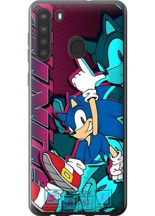 Чехол на samsung galaxy a21 соник sonic самсунг а21