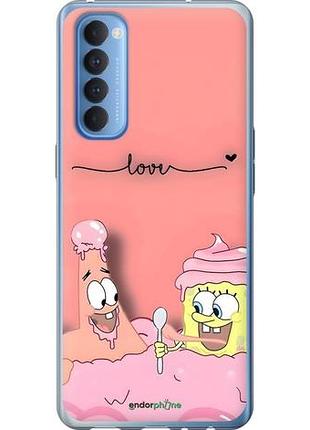 Чехол на oppo reno 4 pro спанч боб, sponge bob оппо рено 4 про