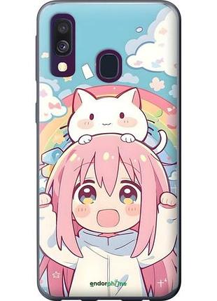 Чехол на samsung galaxy a40 2019 a405f девочка аниме радуга самсунг а40 2019 а405ф